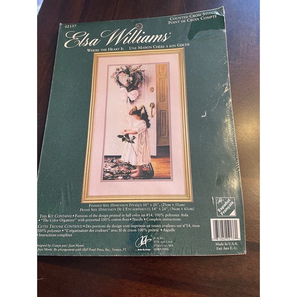 Vintage Elsa Williams Where The Heart Is counted cross stitch kit 02137